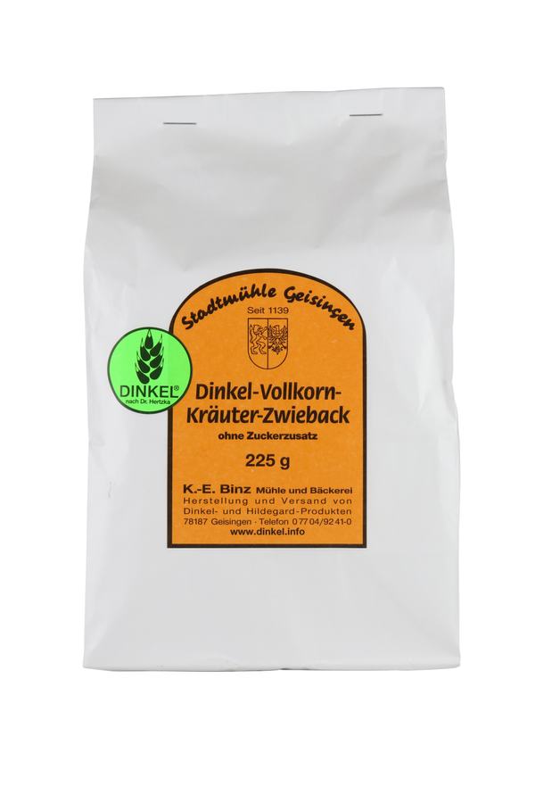 Dinkel Vollkorn Kräuter Zwieback