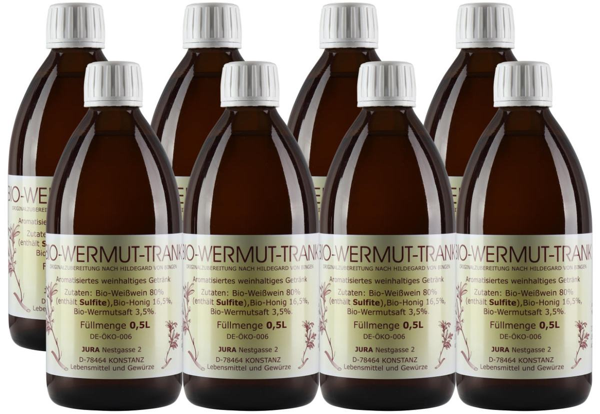 Bio Wermutkur nach Hildegard 8 x 0,5 l Wermuttrank Vorteilspackung