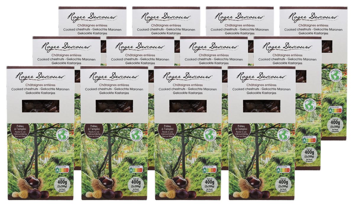 Gekochte Maronen - Edelkastanien vakuum verpackt - 12 x 400 g