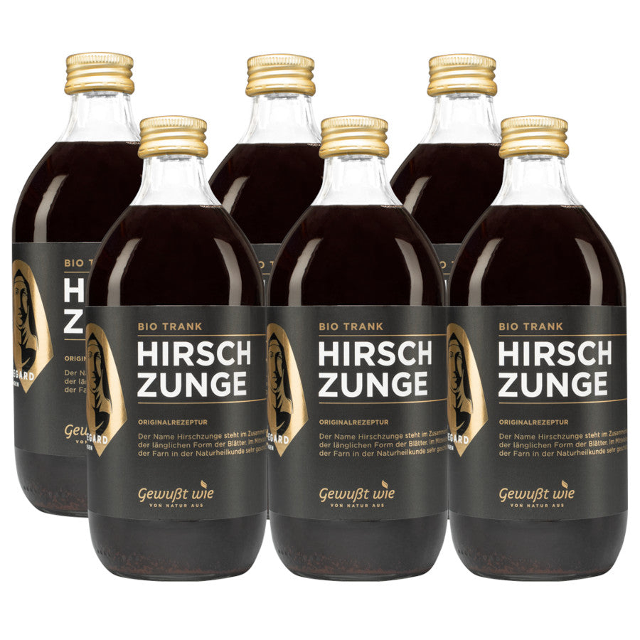 Hildegard Hirschzungenelixier, Bio - 6 x 0,5 Liter Hirschzungen Trank