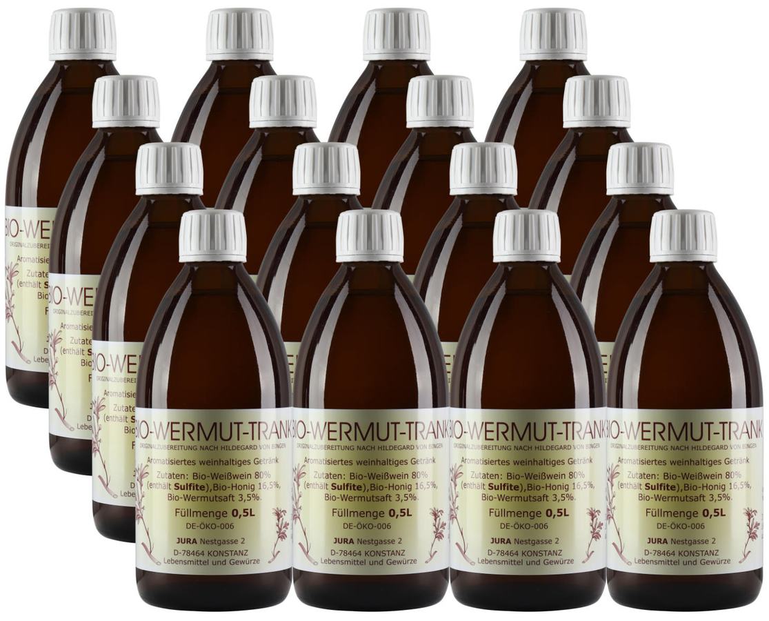 JURA Bio Wermutkur 16 x 0,5 l Wermuttrank, nach Hildegard v. Bingen