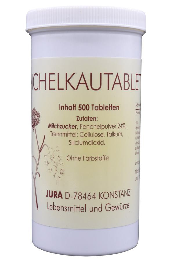 Jura Fencheltabletten 500 Stück Fenchelkautabletten