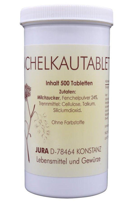 Jura Fencheltabletten 500 Stück Fenchelkautabletten