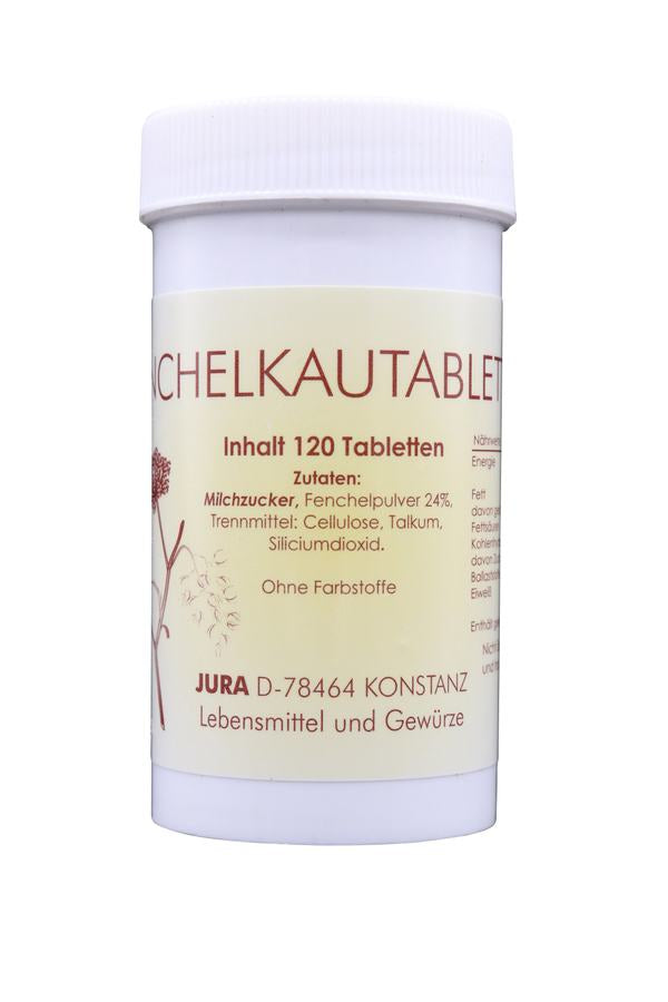 Jura Fencheltabletten 120 Stück Fenchelkautabletten