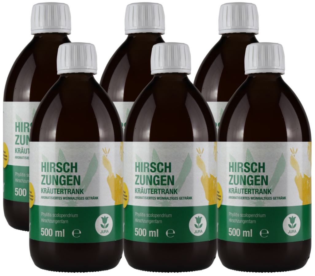 Jura Hirschzungenelixier / Hirschzungenkräutertrank 6 x 0,5 l Kurpackung