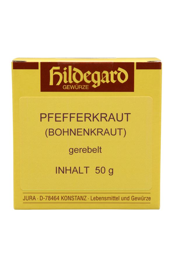Jura Naturheilmittel nach Hildegard von Bingen Pfefferkraut (Bohnenkraut) gerebelt