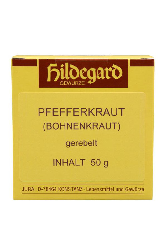 Jura Naturheilmittel nach Hildegard von Bingen Pfefferkraut (Bohnenkraut) gerebelt
