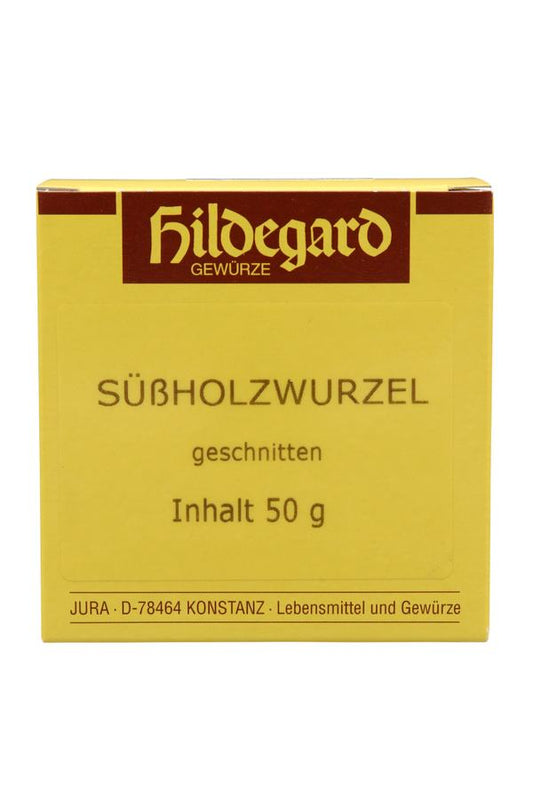Jura Naturheilmittel nach Hildegard von Bingen Süßholzwurzel geschnitten