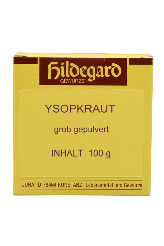 Jura Naturheilmittel nach Hildegard von Bingen Ysop-Kraut grob gepulvert