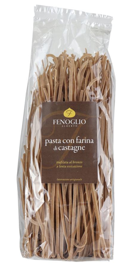 Kastaniennudeln, Linguine auf Bronze gezogen