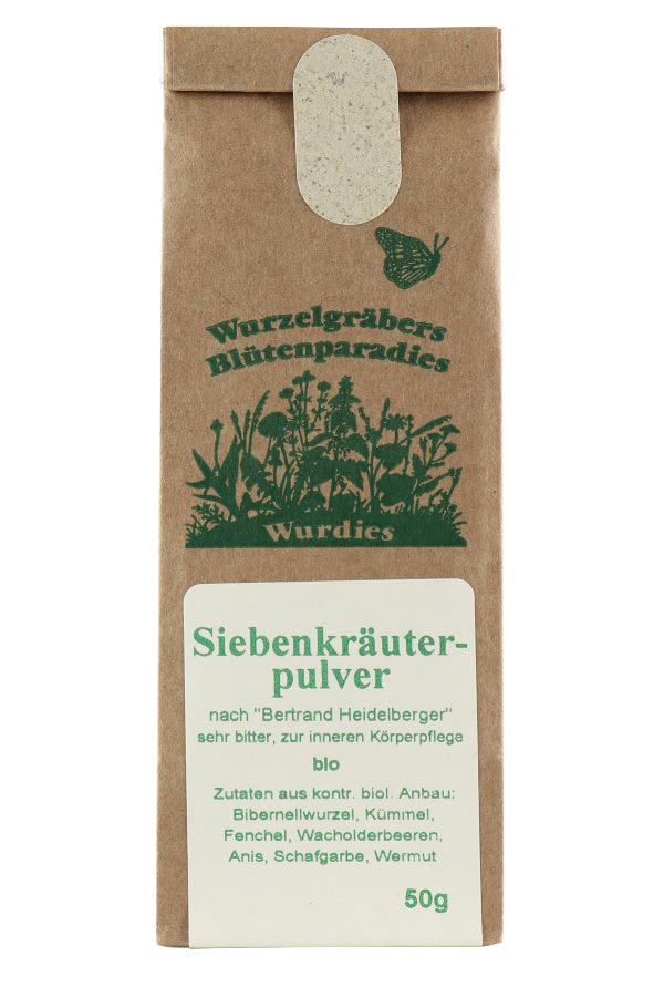 Bio Siebenkräuterpulver / Siebenkräuter gemahlen (Papiertüte))