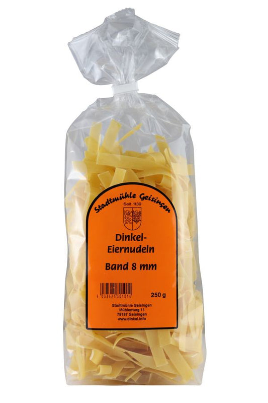 Dinkelwalznudeln mit Ei, Bio